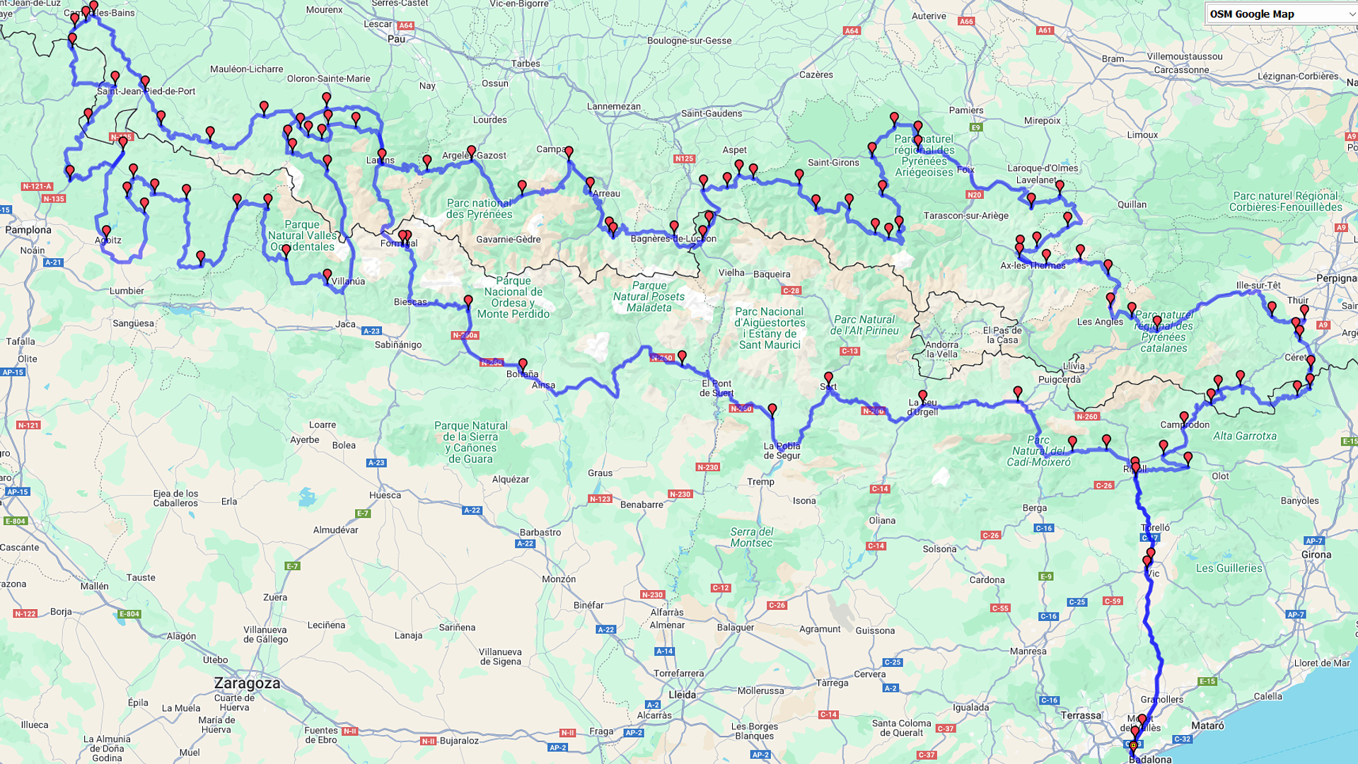 Fer el fitxer gpx d'una ruta pels navegadors